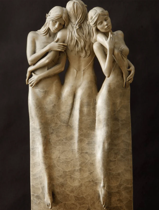 Sculpture of Three Goddess Embracing - Image 3