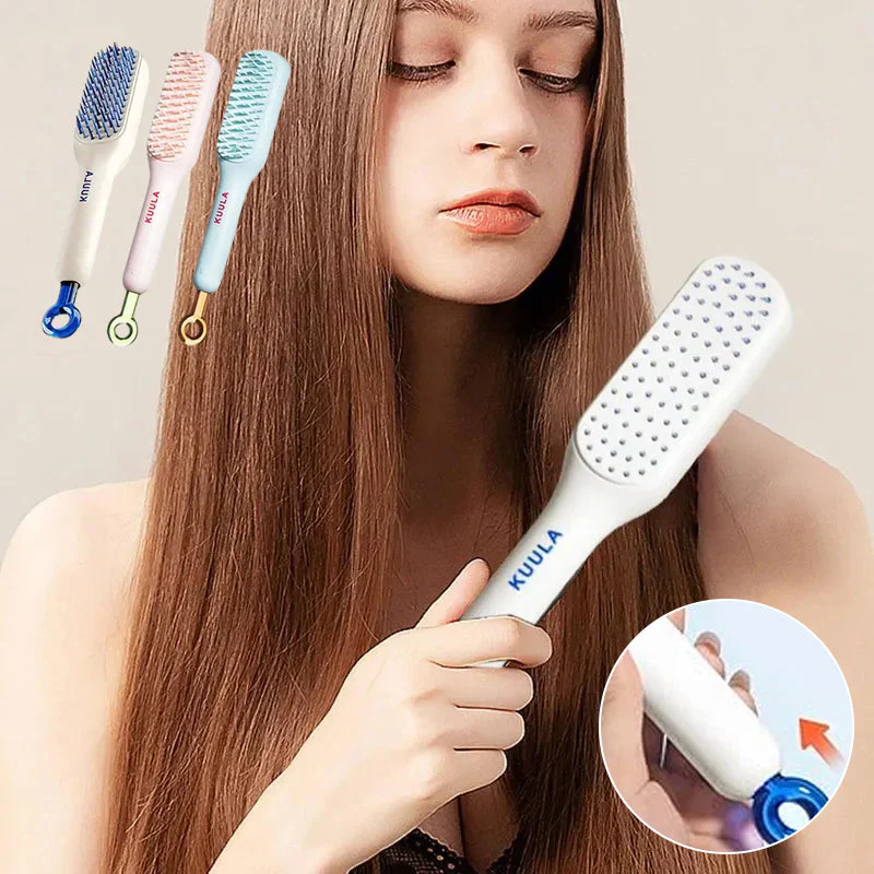Self-Cleaning Anti-Static Massage Comb - Image 2