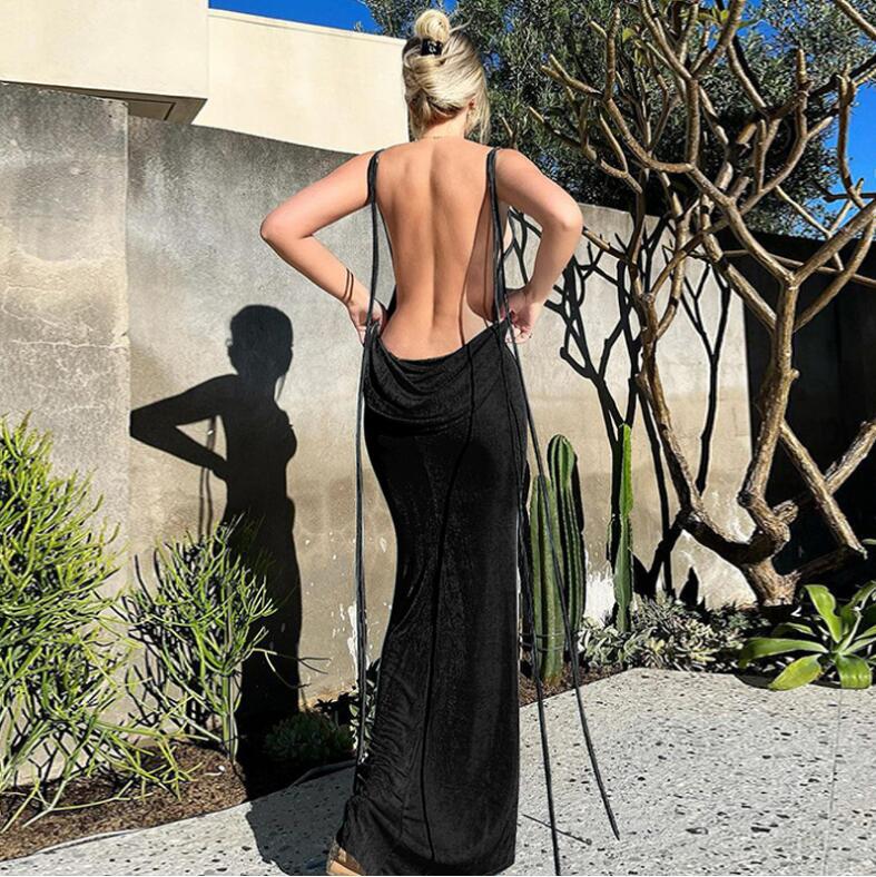 Serenity Backless Maxi Dress - Image 3
