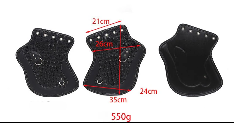 Universal Motorcycle Leather Side Saddle Heat Shield Deflector - Image 17