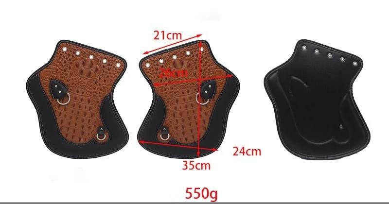 Universal Motorcycle Leather Side Saddle Heat Shield Deflector - Image 18