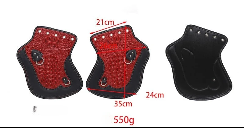 Universal Motorcycle Leather Side Saddle Heat Shield Deflector - Image 19