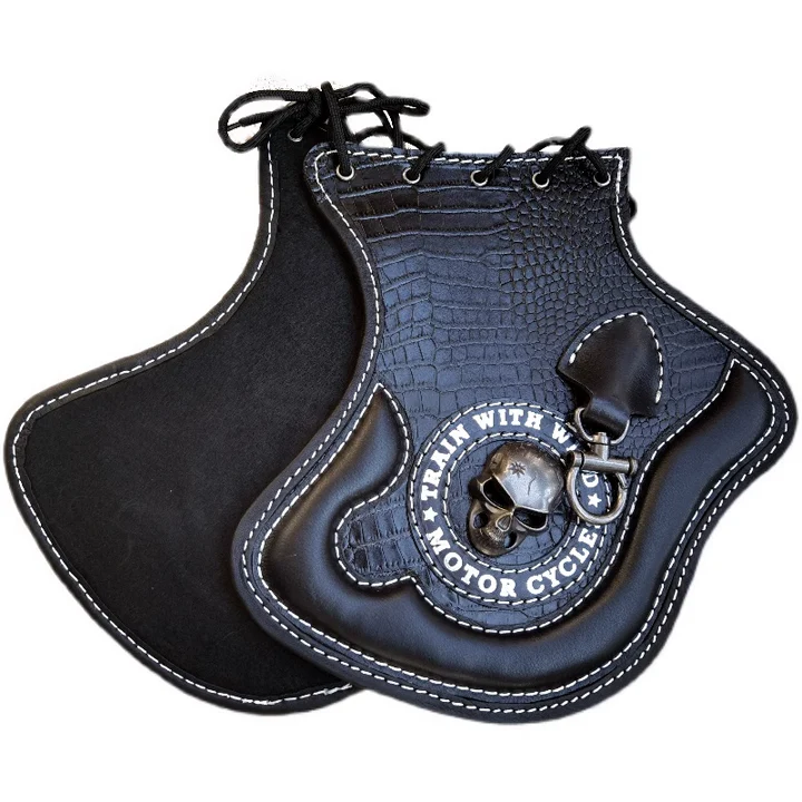 Universal Motorcycle Leather Side Saddle Heat Shield Deflector - Image 6