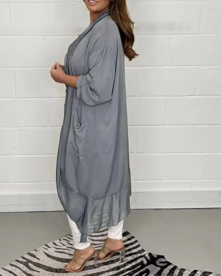 Sale 50% OFF-Silky Loose V-neck Top - Image 3