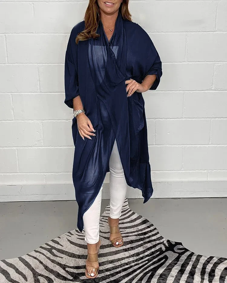 Sale 50% OFF-Silky Loose V-neck Top - Image 4