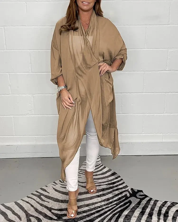 Sale 50% OFF-Silky Loose V-neck Top - Image 7