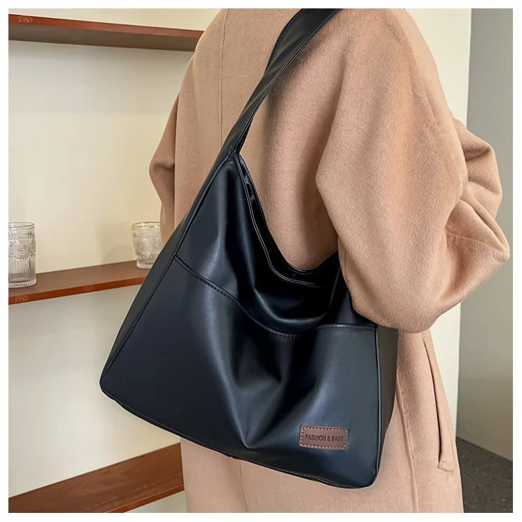Simple PU Leather Tote Bag - Image 16