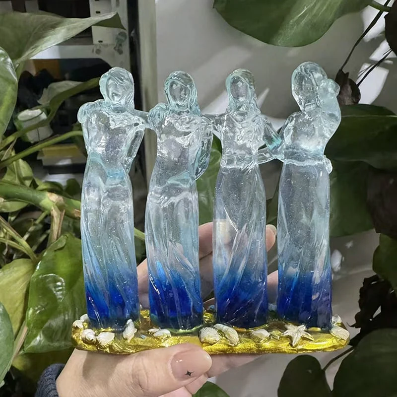 👩🏻🤝👩🏻Sisters By My Side, Celebrates Friendships Three Sisters Sculpture - Image 3