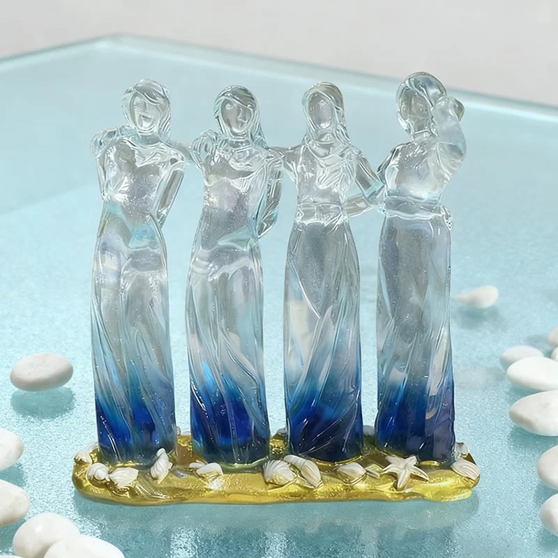 👩🏻🤝👩🏻Sisters By My Side, Celebrates Friendships Three Sisters Sculpture - Image 8