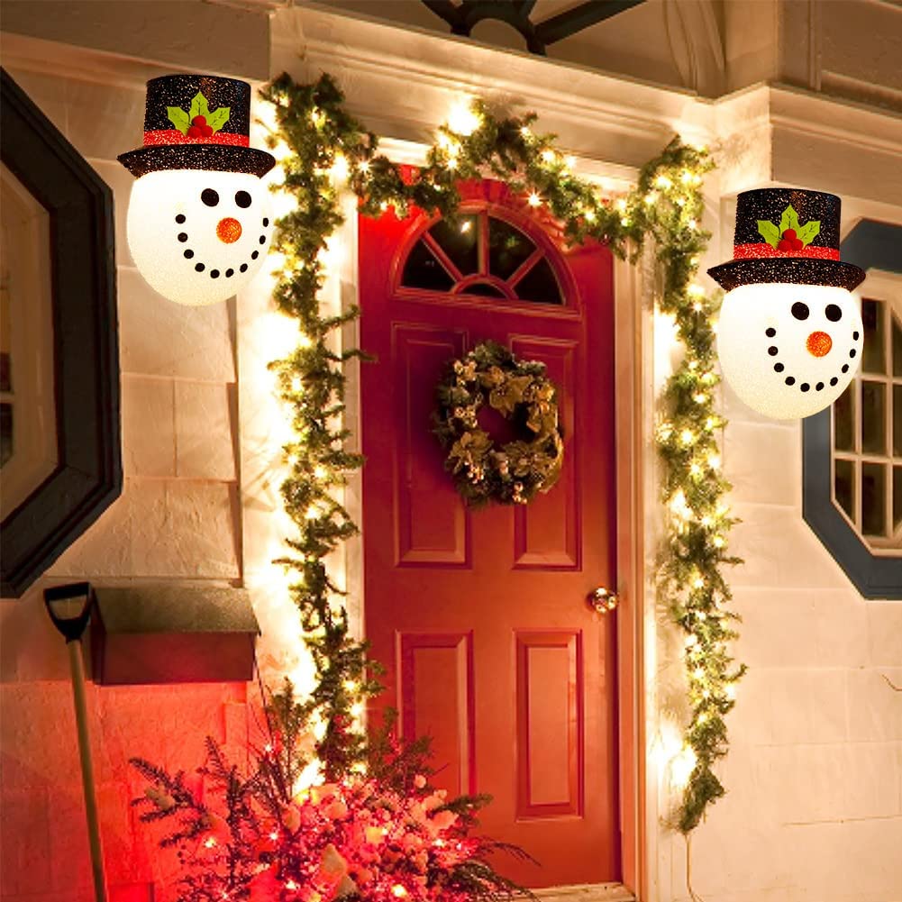 CHRISTMAS SALE-Snowman Porch Light Cover Two pack - Image 4