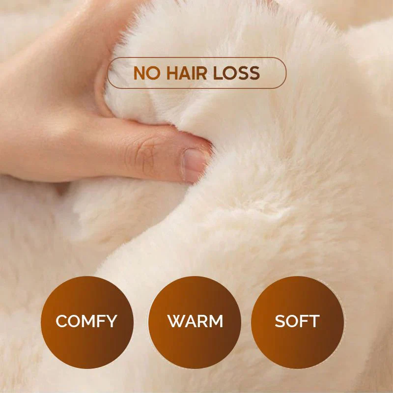 Thick Rabbit Plush Sofa Cover - Image 5