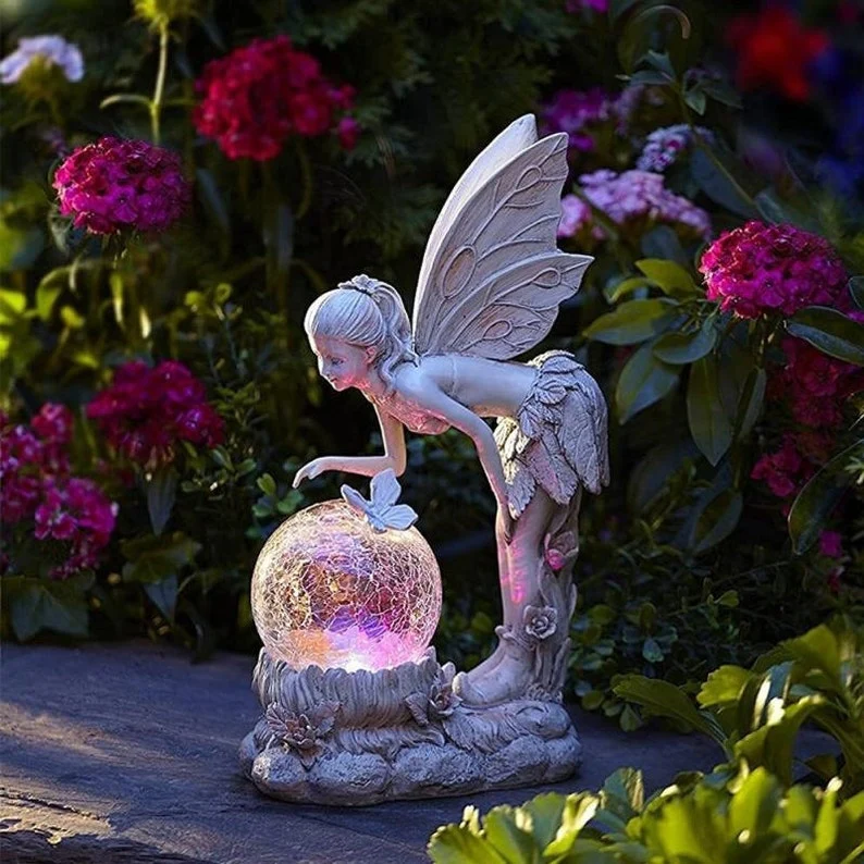 Home garden solar energy decoration Fairy Statue - Image 8
