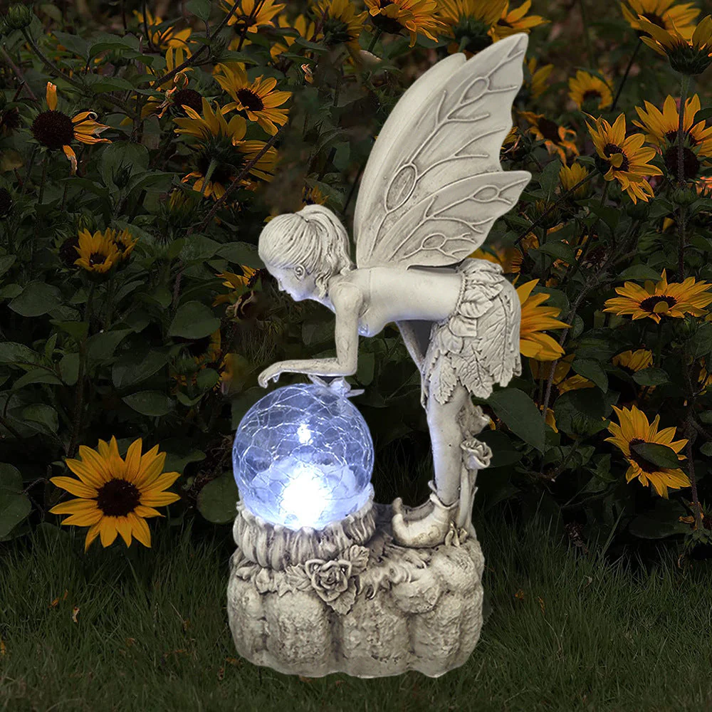Home garden solar energy decoration Fairy Statue - Image 9