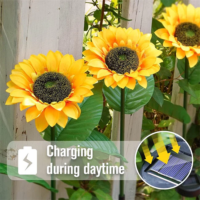 Solar Sunflower Outdoor Garden Light - Image 5