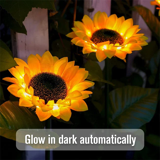Solar Sunflower Outdoor Garden Light - Image 8