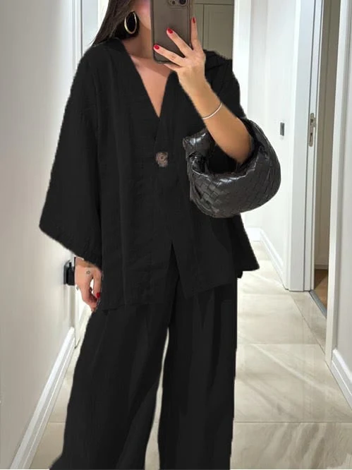 Solid Color Two-Piece Suit - Image 4