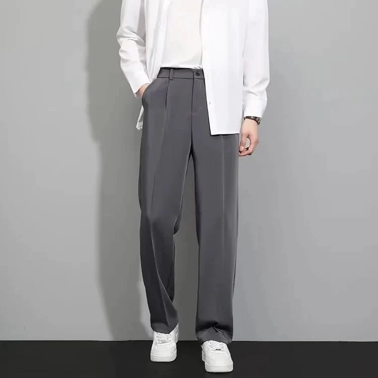 SPRING SUMMER ICE SILK STRAIGHT LEG PANTS - Image 3