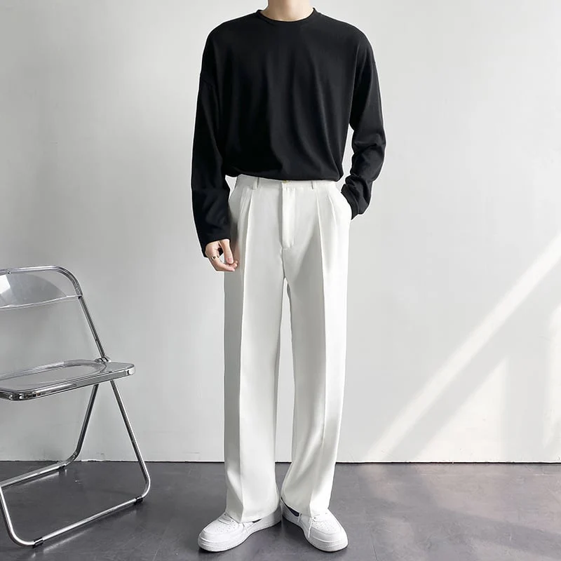 SPRING SUMMER ICE SILK STRAIGHT LEG PANTS - Image 7