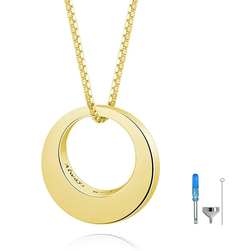 Sterling Silver Circle of Life Eternity Memorial Urn Necklace Always with me Cremation Jewelry Pendant Necklaces for ashes - Image 10