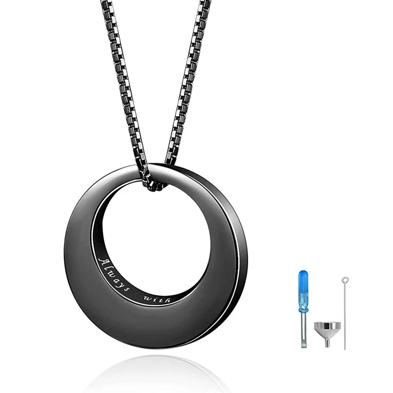 Sterling Silver Circle of Life Eternity Memorial Urn Necklace Always with me Cremation Jewelry Pendant Necklaces for ashes - Image 11
