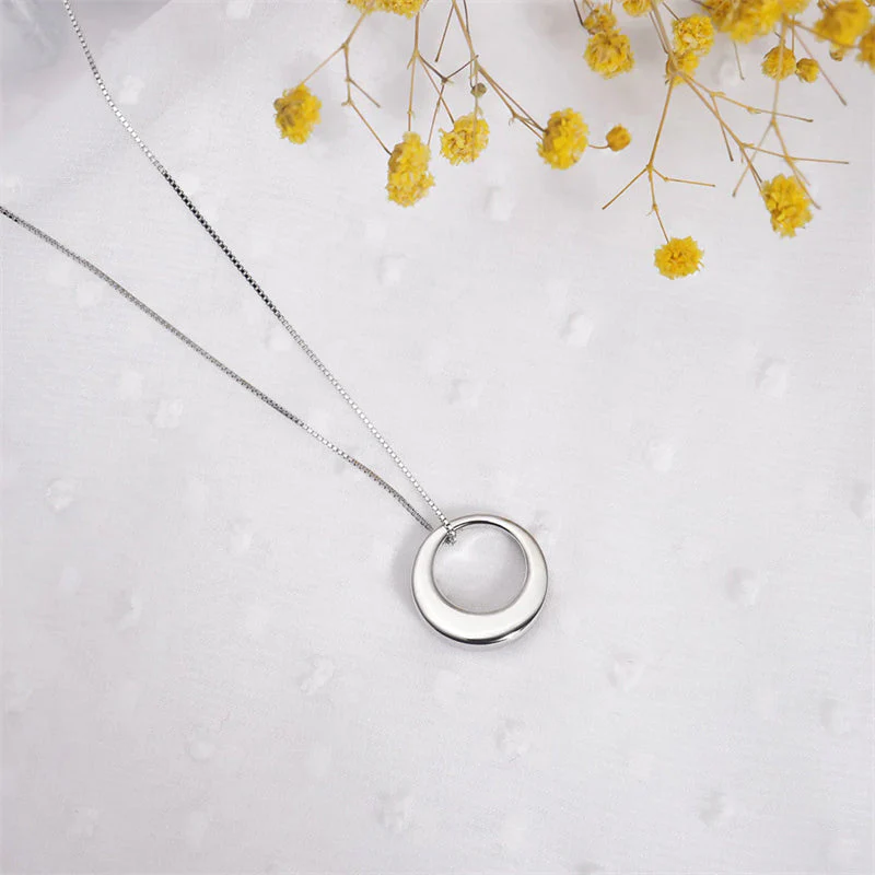 Sterling Silver Circle of Life Eternity Memorial Urn Necklace Always with me Cremation Jewelry Pendant Necklaces for ashes - Image 2