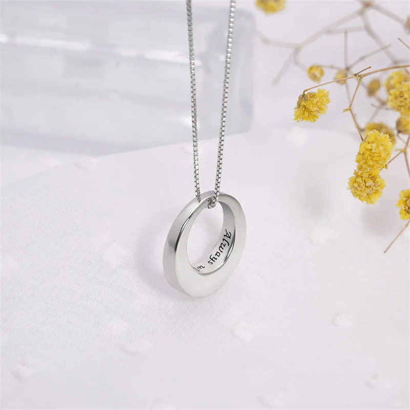 Sterling Silver Circle of Life Eternity Memorial Urn Necklace Always with me Cremation Jewelry Pendant Necklaces for ashes - Image 3