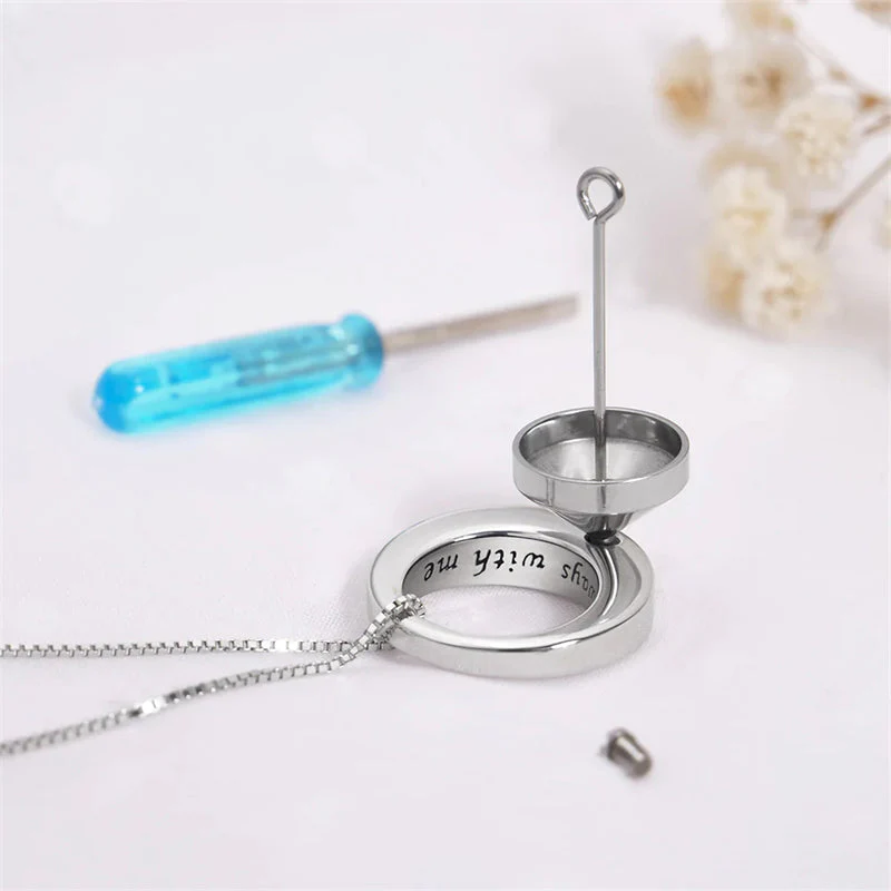 Sterling Silver Circle of Life Eternity Memorial Urn Necklace Always with me Cremation Jewelry Pendant Necklaces for ashes - Image 6