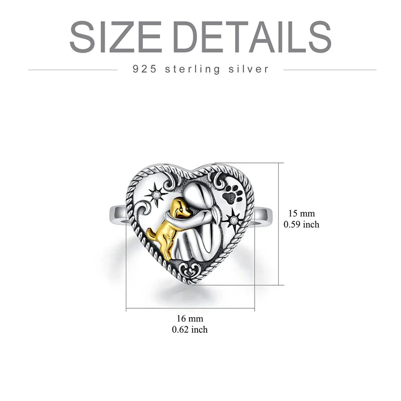 Sterling Silver Dog Urn Necklace/Ring for Ashes Dog Memorial Keepsake Cremation Jewelry Gifts for Women Dog Lovers - Image 16