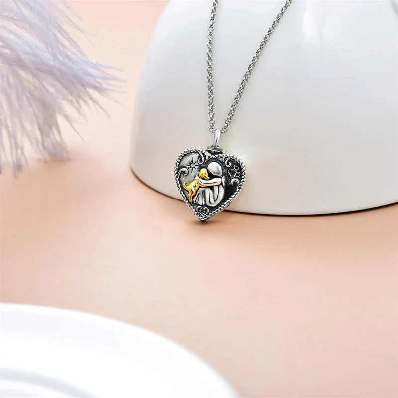Sterling Silver Dog Urn Necklace/Ring for Ashes Dog Memorial Keepsake Cremation Jewelry Gifts for Women Dog Lovers - Image 2
