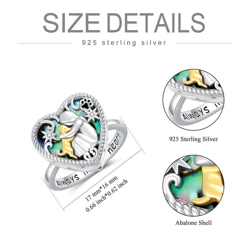 Sterling Silver Dog Urn Necklace/Ring for Ashes Dog Memorial Keepsake Cremation Jewelry Gifts for Women Dog Lovers - Image 22