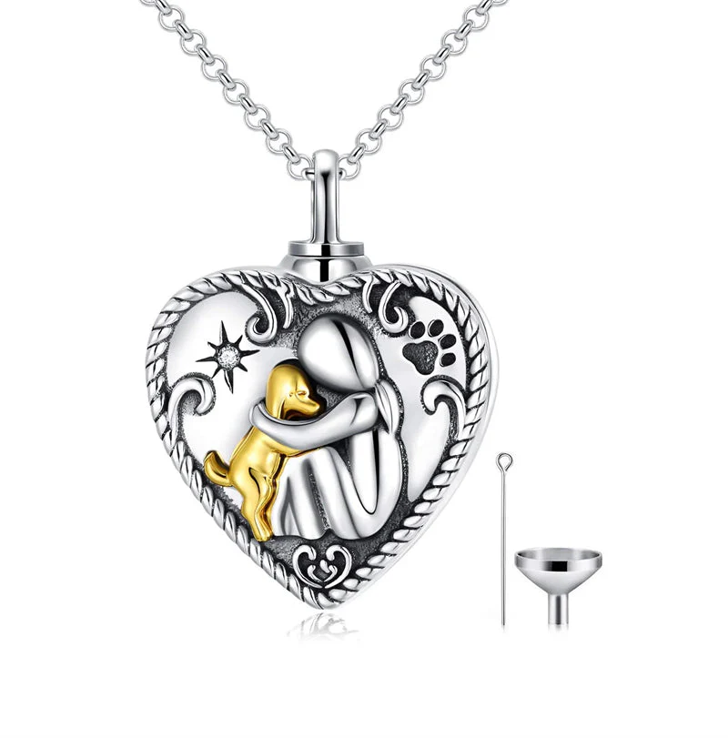 Sterling Silver Dog Urn Necklace/Ring for Ashes Dog Memorial Keepsake Cremation Jewelry Gifts for Women Dog Lovers - Image 25