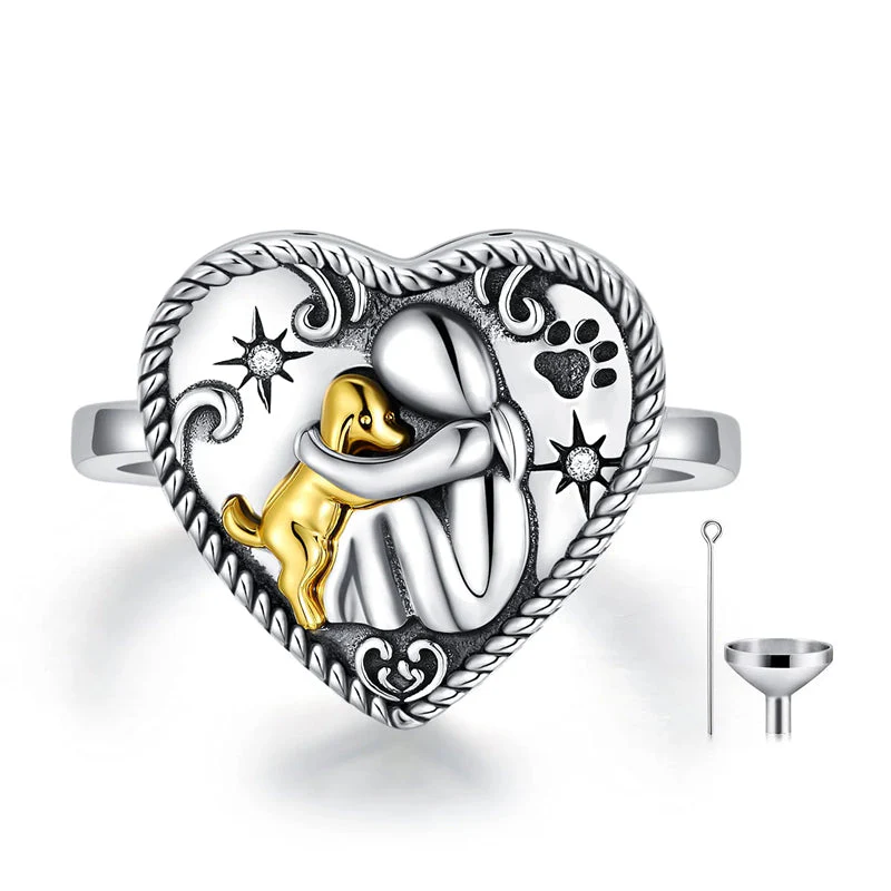Sterling Silver Dog Urn Necklace/Ring for Ashes Dog Memorial Keepsake Cremation Jewelry Gifts for Women Dog Lovers - Image 29