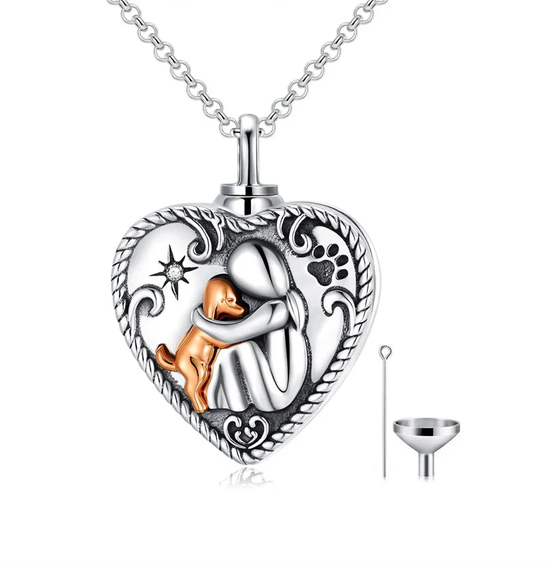 Sterling Silver Dog Urn Necklace/Ring for Ashes Dog Memorial Keepsake Cremation Jewelry Gifts for Women Dog Lovers - Image 7