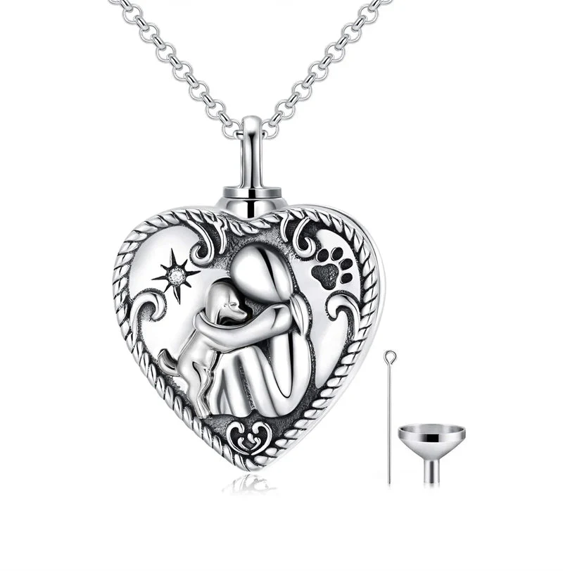Sterling Silver Dog Urn Necklace/Ring for Ashes Dog Memorial Keepsake Cremation Jewelry Gifts for Women Dog Lovers - Image 8