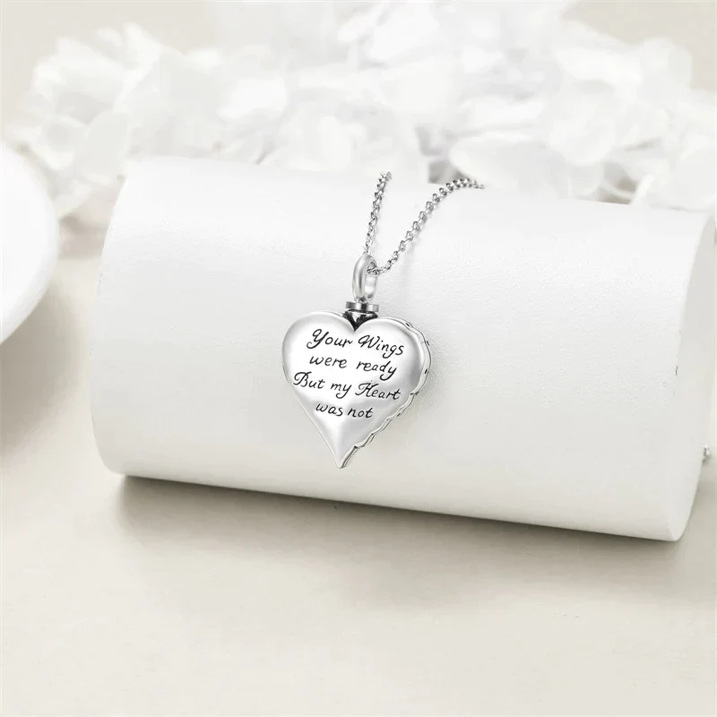 Sterling Silver Guardian Angel Wings Urn Necklaces for Ashes Cremation Memory Jewelry for Women Men - Image 18