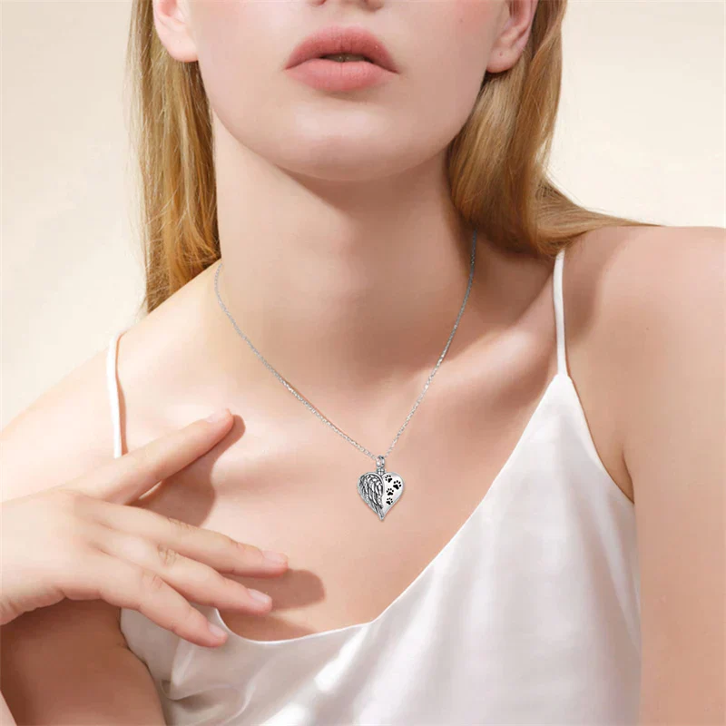 Sterling Silver Guardian Angel Wings Urn Necklaces for Ashes Cremation Memory Jewelry for Women Men - Image 22