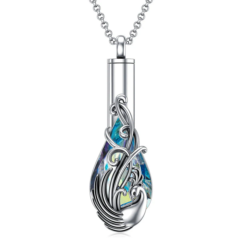 Sterling Silver Rose/Butterfly/Sunflower Flower Cremation Necklace For Ashes,Crystal Urn Necklace For Ashes For Women Memorial Jewelry - Image 31