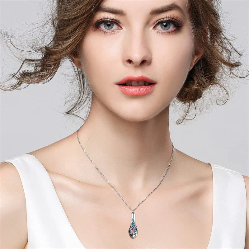 Sterling Silver Rose/Butterfly/Sunflower Flower Cremation Necklace For Ashes,Crystal Urn Necklace For Ashes For Women Memorial Jewelry - Image 34