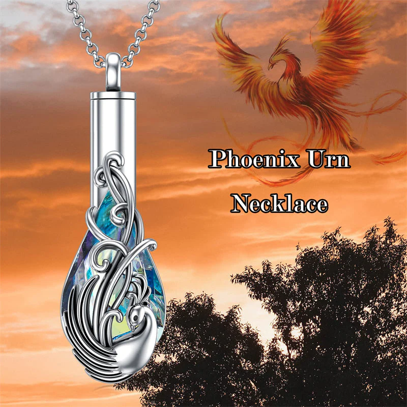 Sterling Silver Rose/Butterfly/Sunflower Flower Cremation Necklace For Ashes,Crystal Urn Necklace For Ashes For Women Memorial Jewelry - Image 35