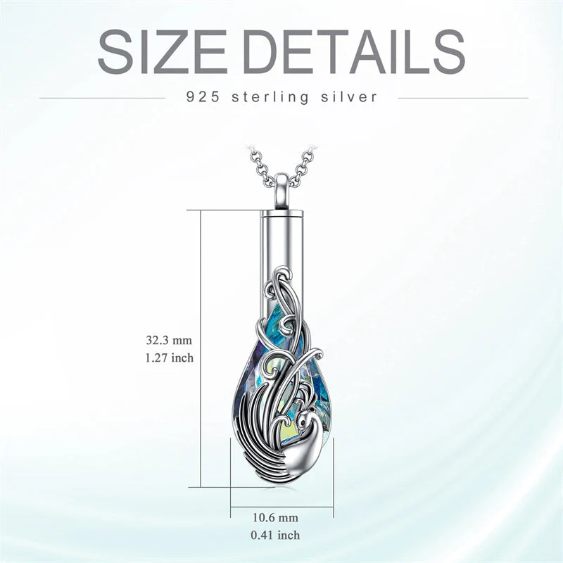 Sterling Silver Rose/Butterfly/Sunflower Flower Cremation Necklace For Ashes,Crystal Urn Necklace For Ashes For Women Memorial Jewelry - Image 36