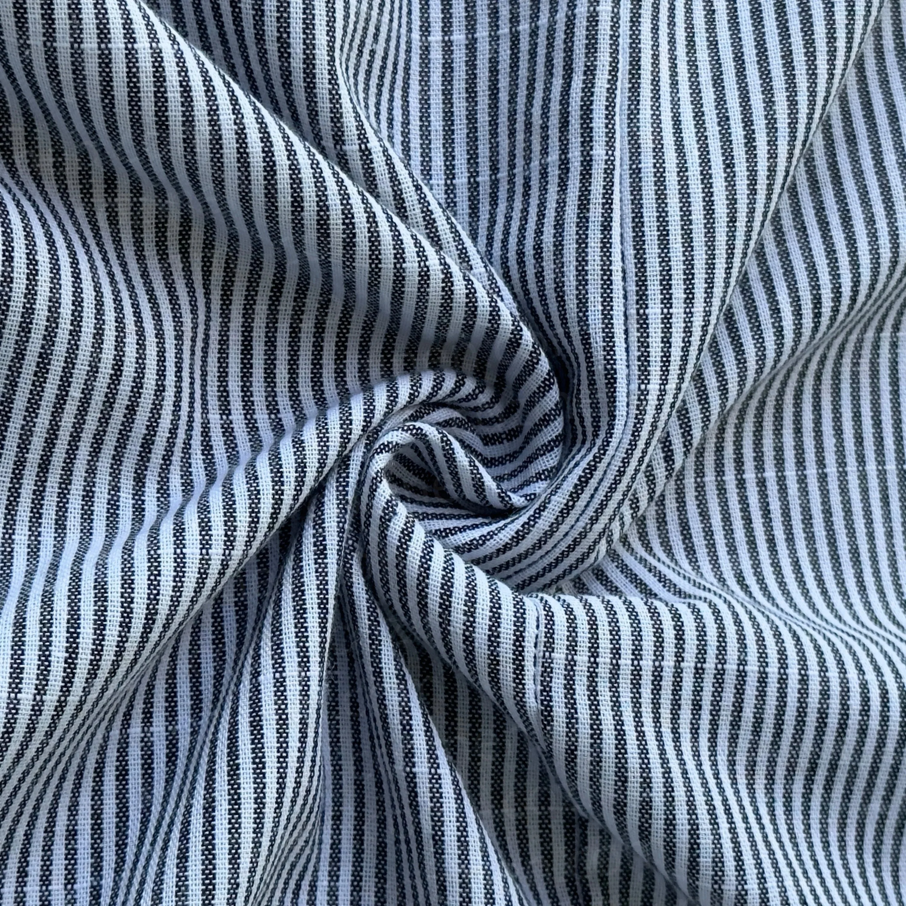 [Relaxed]Striped Cardigan Loose Large Size Irregular Dress - Image 22