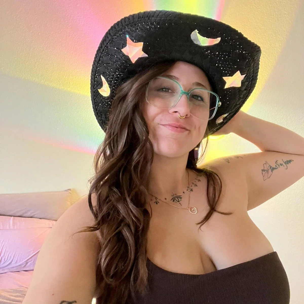 Suncatcher Cowgirl Straw Prism Hat - Image 9