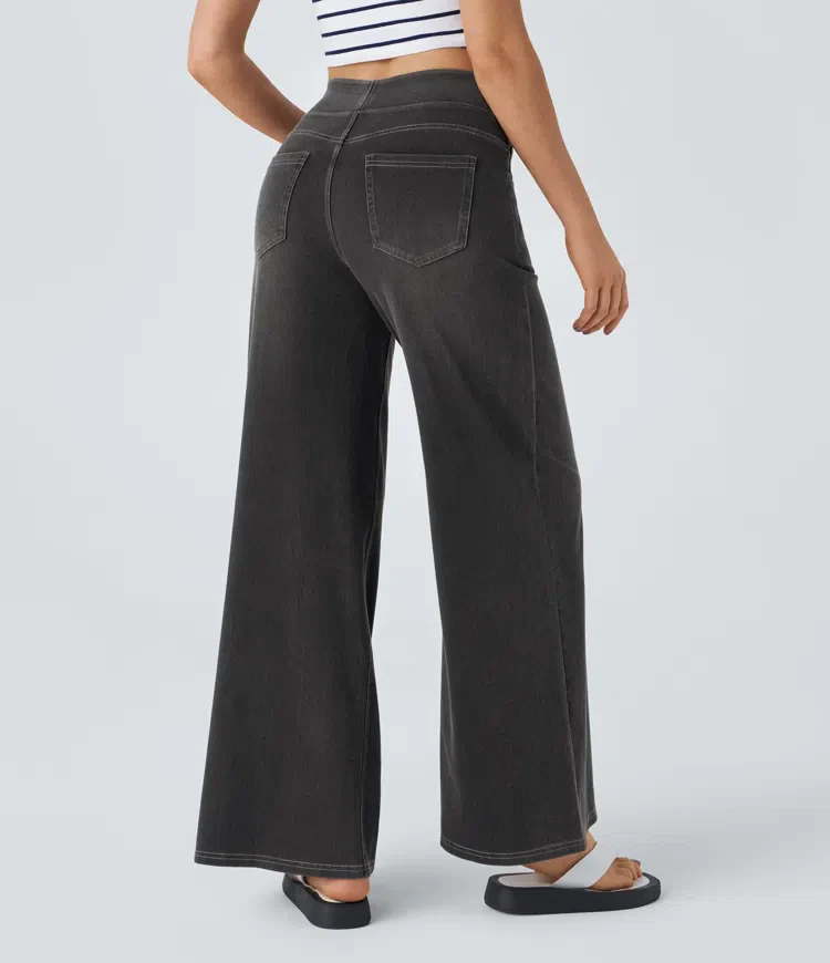 Super Stretch High-Waisted Wide Leg Jeans - Image 12