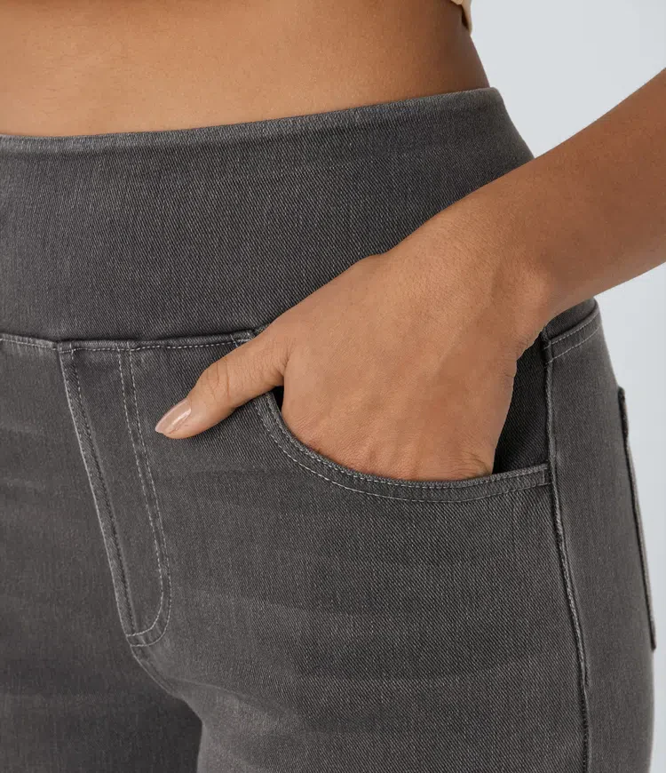 Super Stretch High-Waisted Wide Leg Jeans - Image 13
