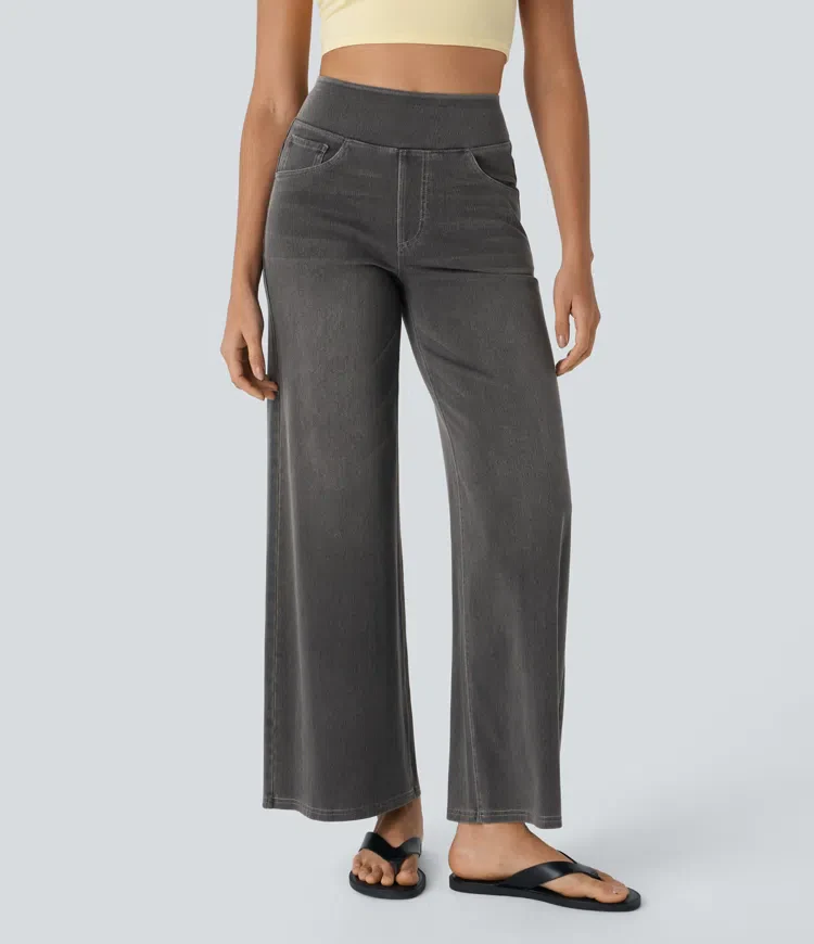 Super Stretch High-Waisted Wide Leg Jeans - Image 14