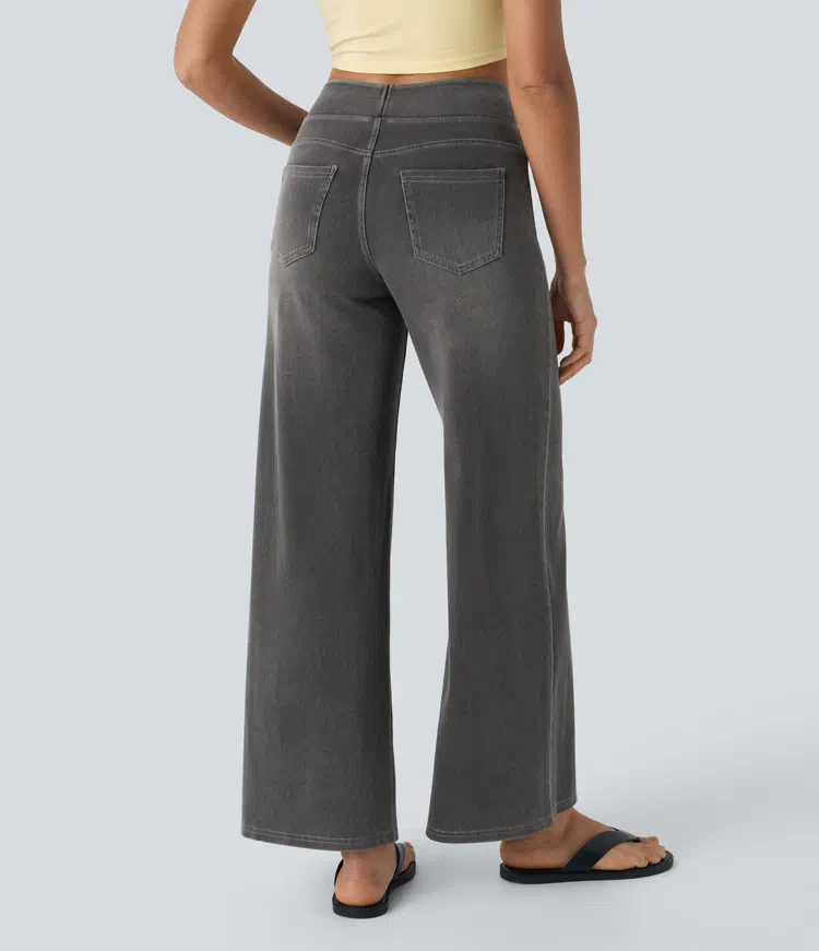 Super Stretch High-Waisted Wide Leg Jeans - Image 15