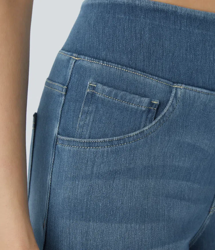 Super Stretch High-Waisted Wide Leg Jeans - Image 29