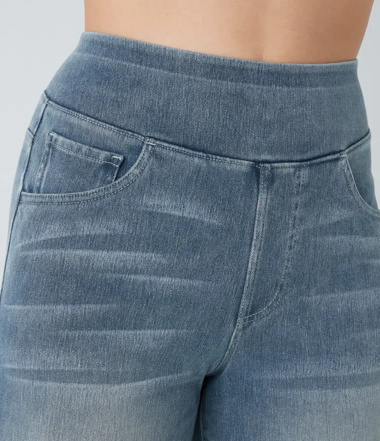 Super Stretch High-Waisted Wide Leg Jeans - Image 35