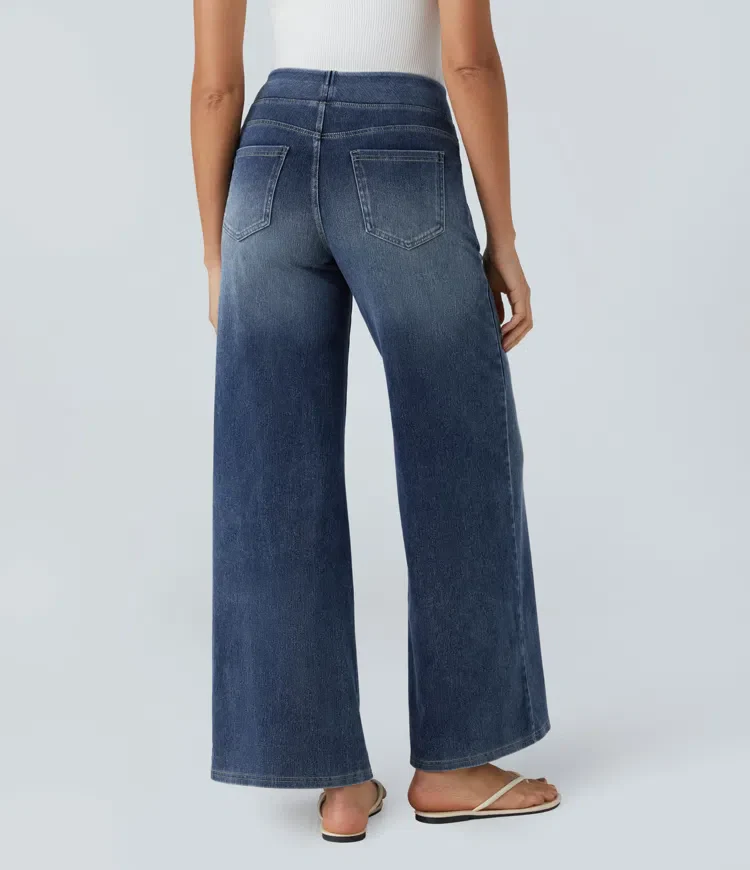 Super Stretch High-Waisted Wide Leg Jeans - Image 8