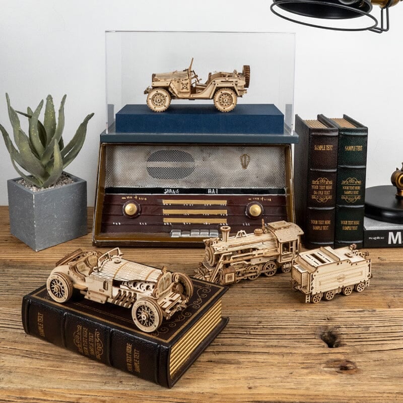 Super Wooden Mechanical Model Puzzle Set - Image 8